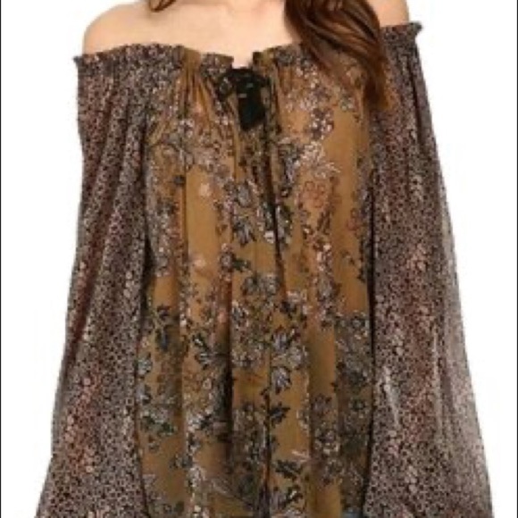Free People Hendrix Floral Blouse Boho Tunic Sz S - Picture 12 of 12